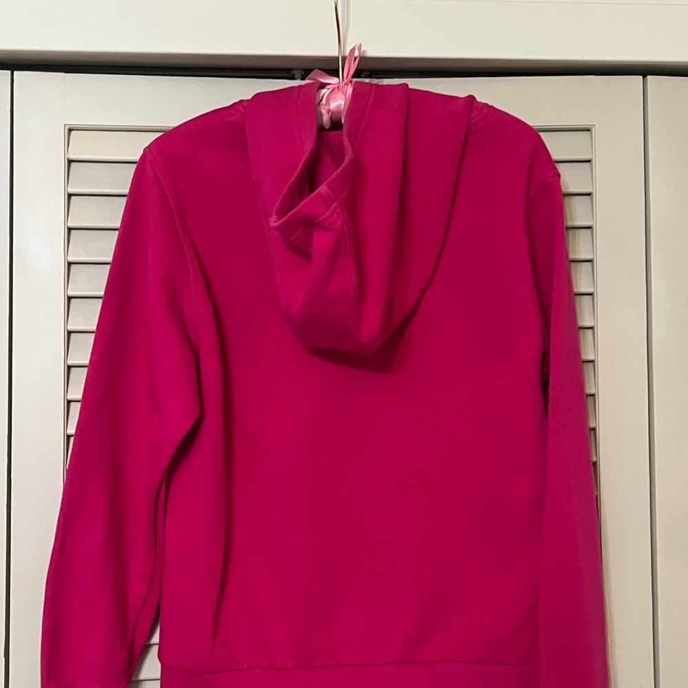 Girls Nike Fuchsia Pullover Hoodie - Picture 2 of 5